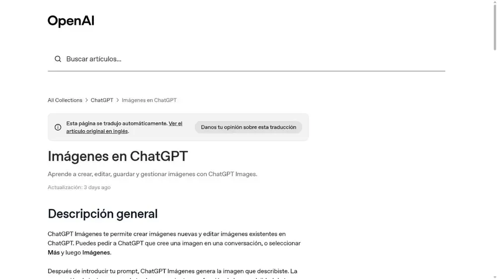Mejores IA para crear imágenes en 2026 Pantalla de ChatGPT Images para crear y editar imágenes con inteligencia artificial