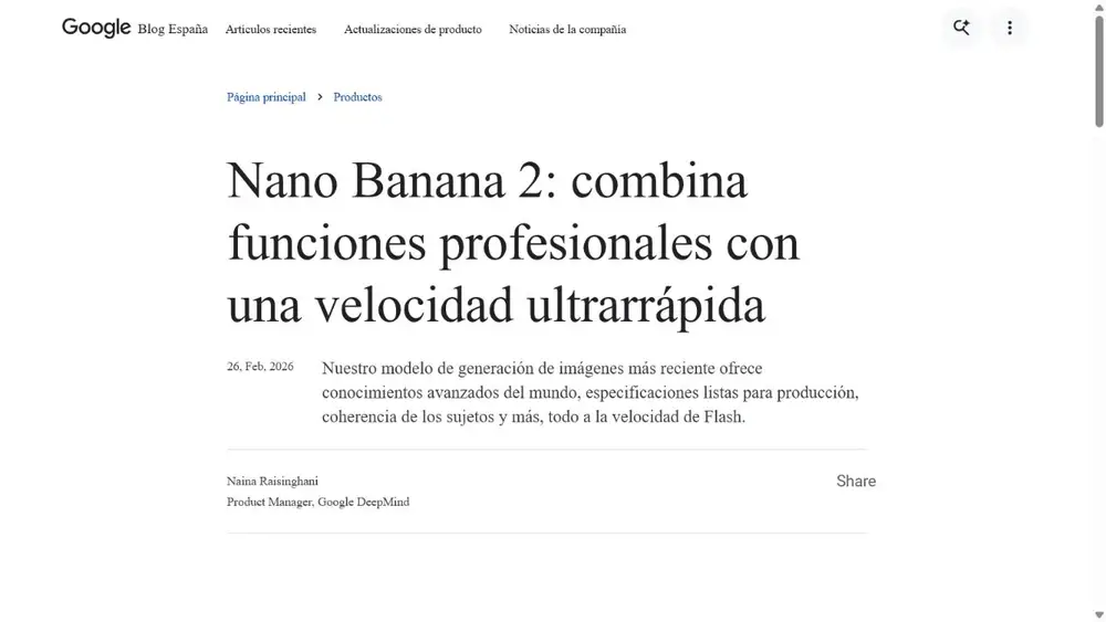 Mejores IA para crear imágenes en 2026 Pantalla de Gemini con Nano Banana para generar y editar imágenes