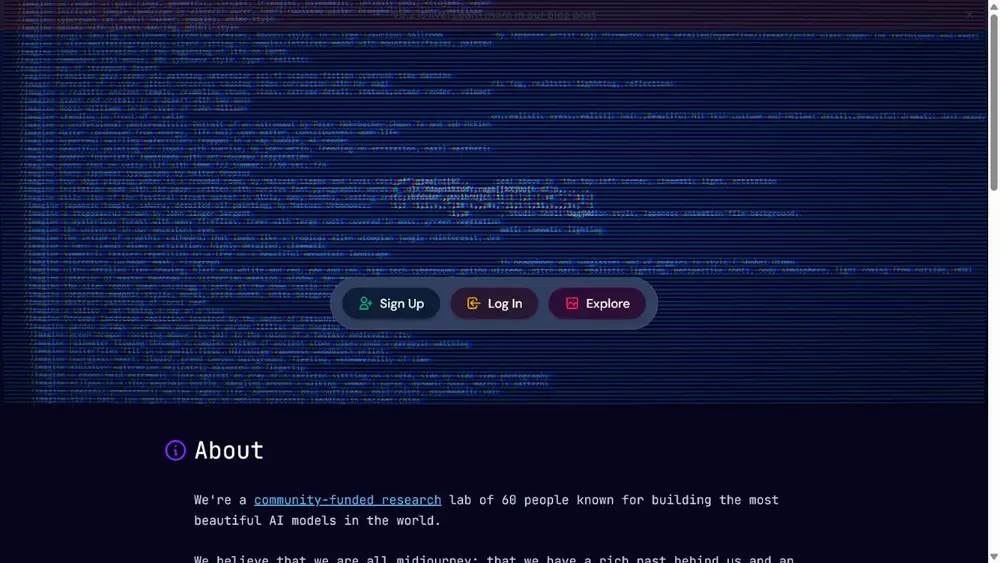 Mejores IA para crear imágenes en 2026 Pantalla de Midjourney para crear imágenes artísticas con inteligencia artificial