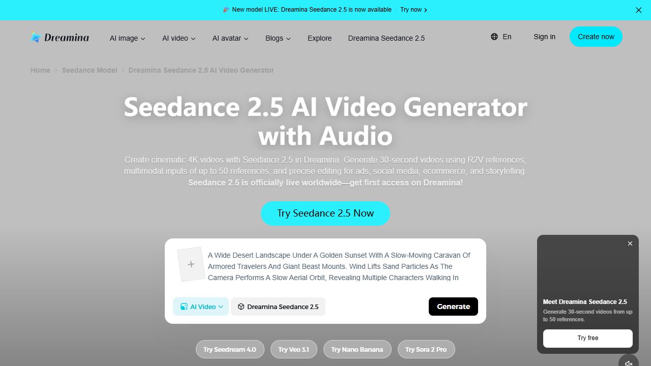 Mejores IA para crear y editar videos en 2026 Seedance 2.5 para crear vídeos con inteligencia artificial en Dreamina